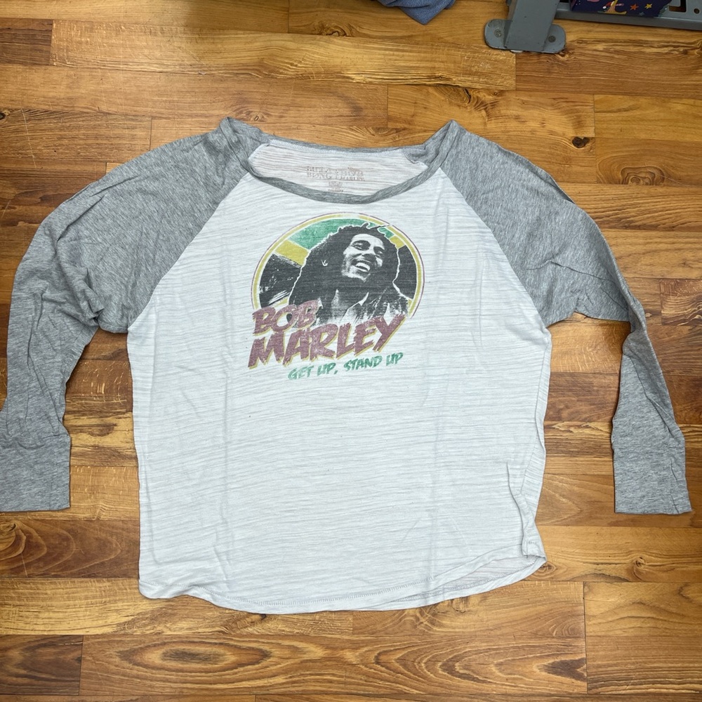 Bob Marley Gray Long Sleeve Tee